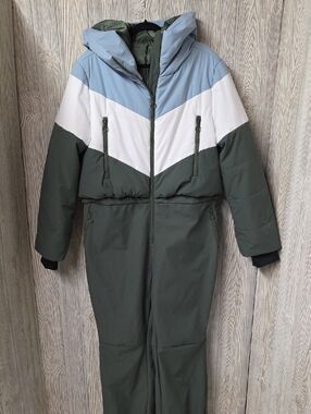 Fisoew One Piece Snow Ski Suit Army Green Womens Size XXL NEW
